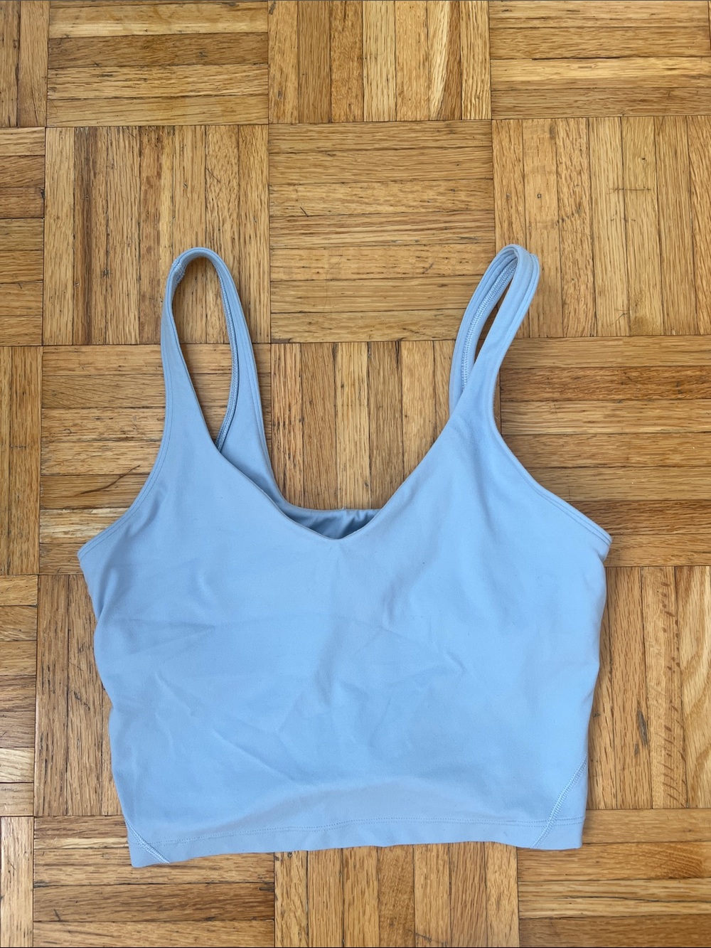 lululemon athletica Light Blue Sports Bra.  No pads in the bra